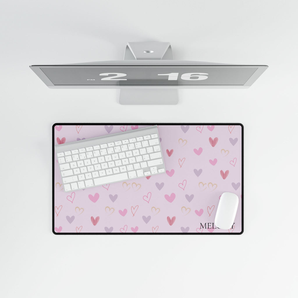 Hearted shape Desk Mats