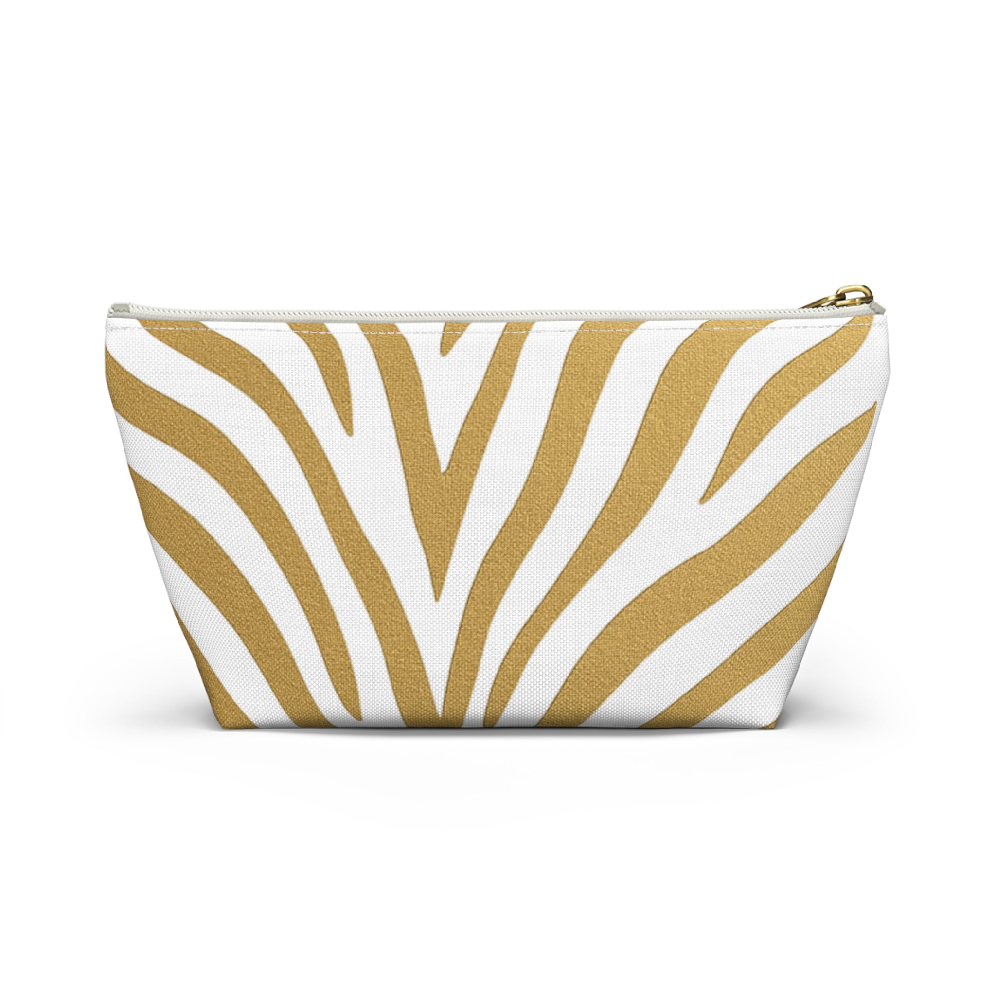Gold Zebra Accessory Pouch — Travel Organizer