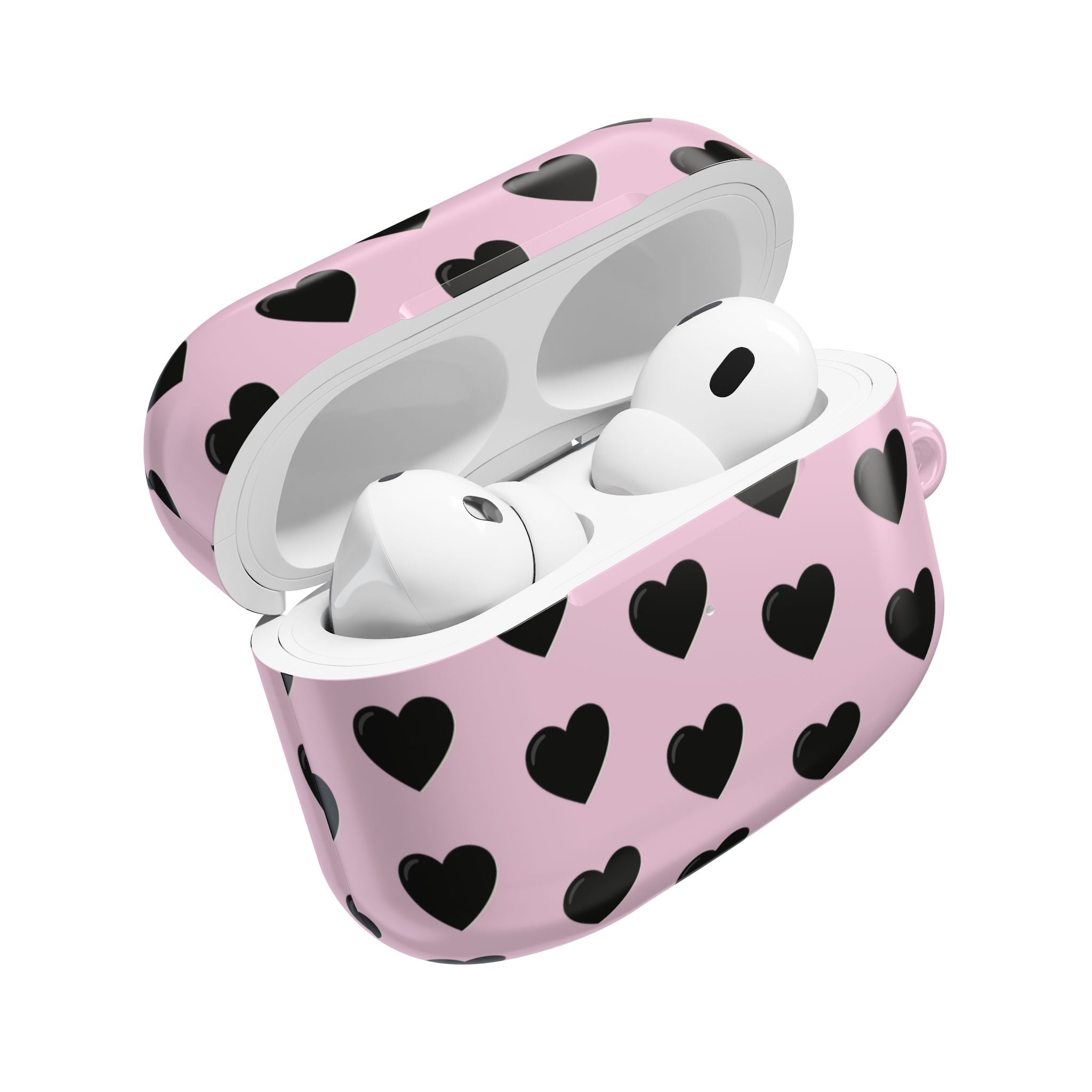Pink/ black hearts AirPods Case