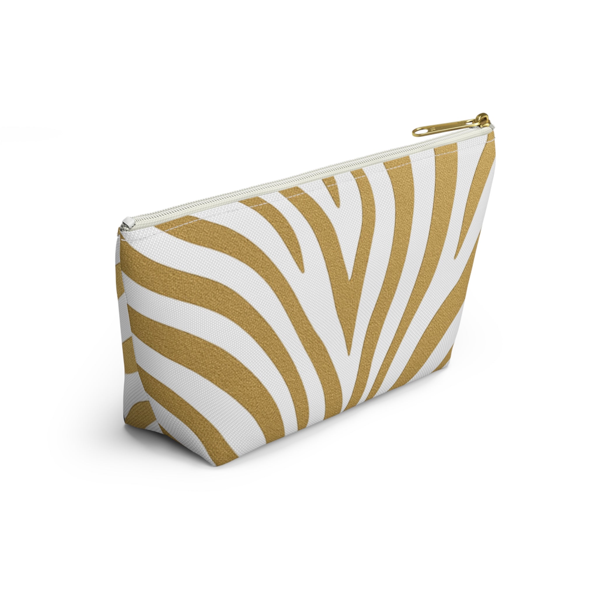 Gold Zebra Accessory Pouch — Travel Organizer