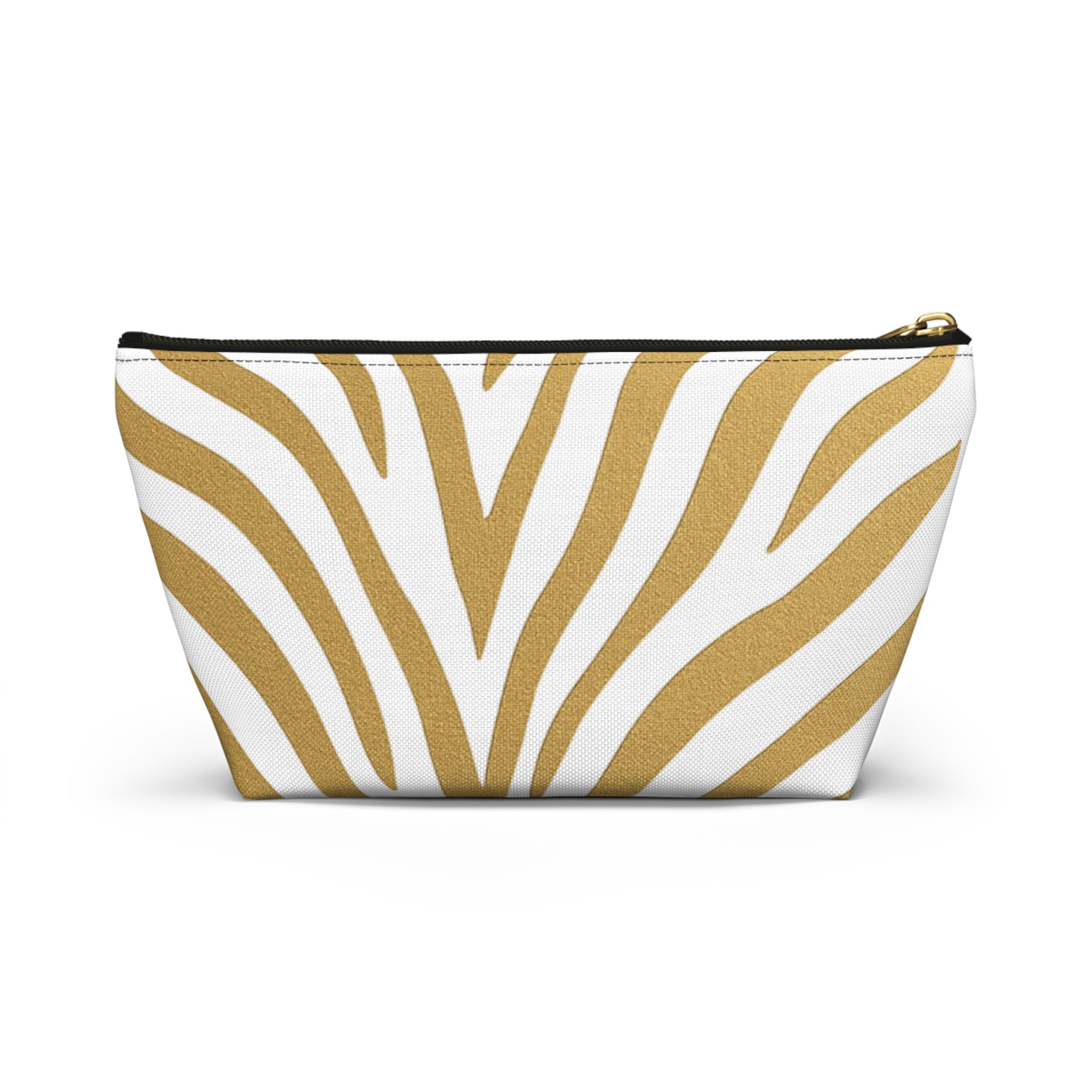 Gold Zebra Accessory Pouch — Travel Organizer