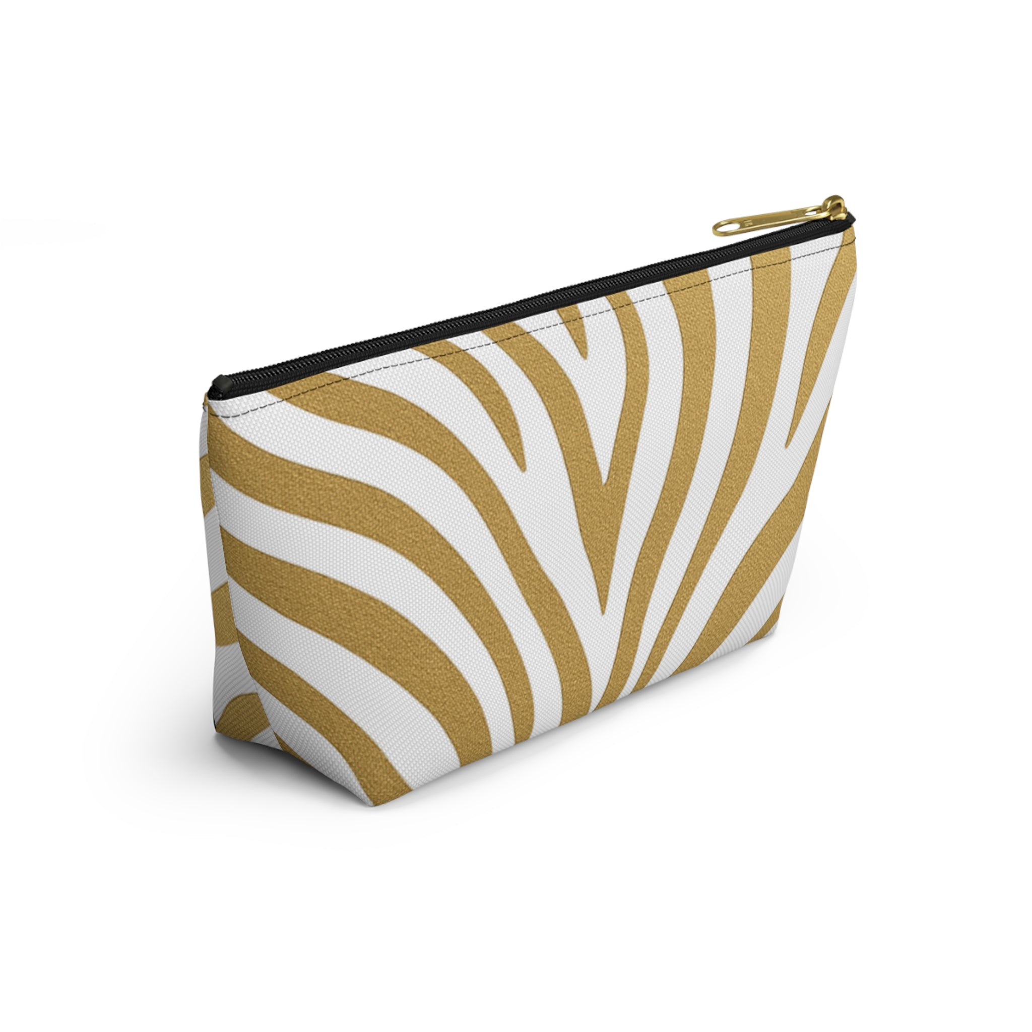 Gold Zebra Accessory Pouch — Travel Organizer