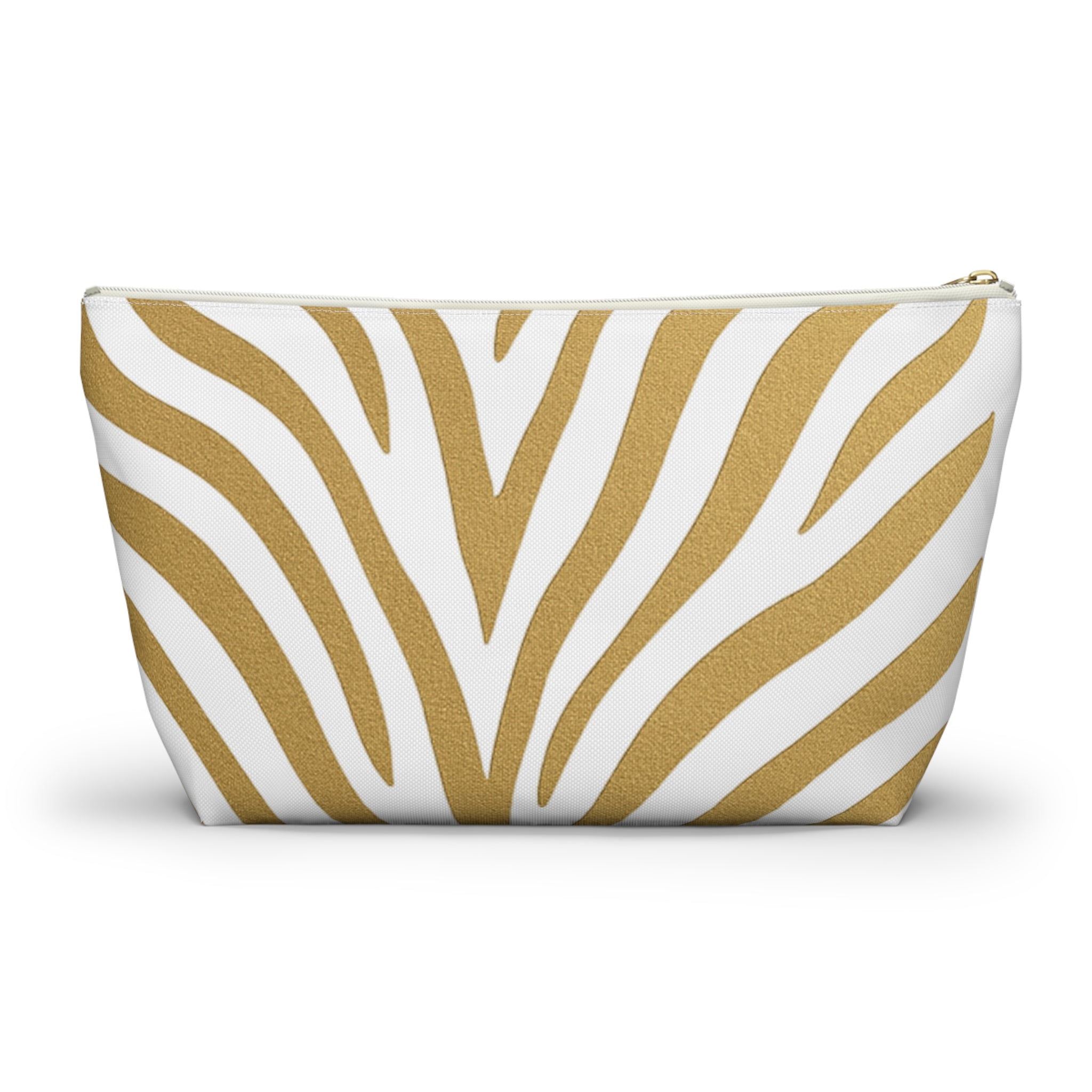 Gold Zebra Accessory Pouch — Travel Organizer