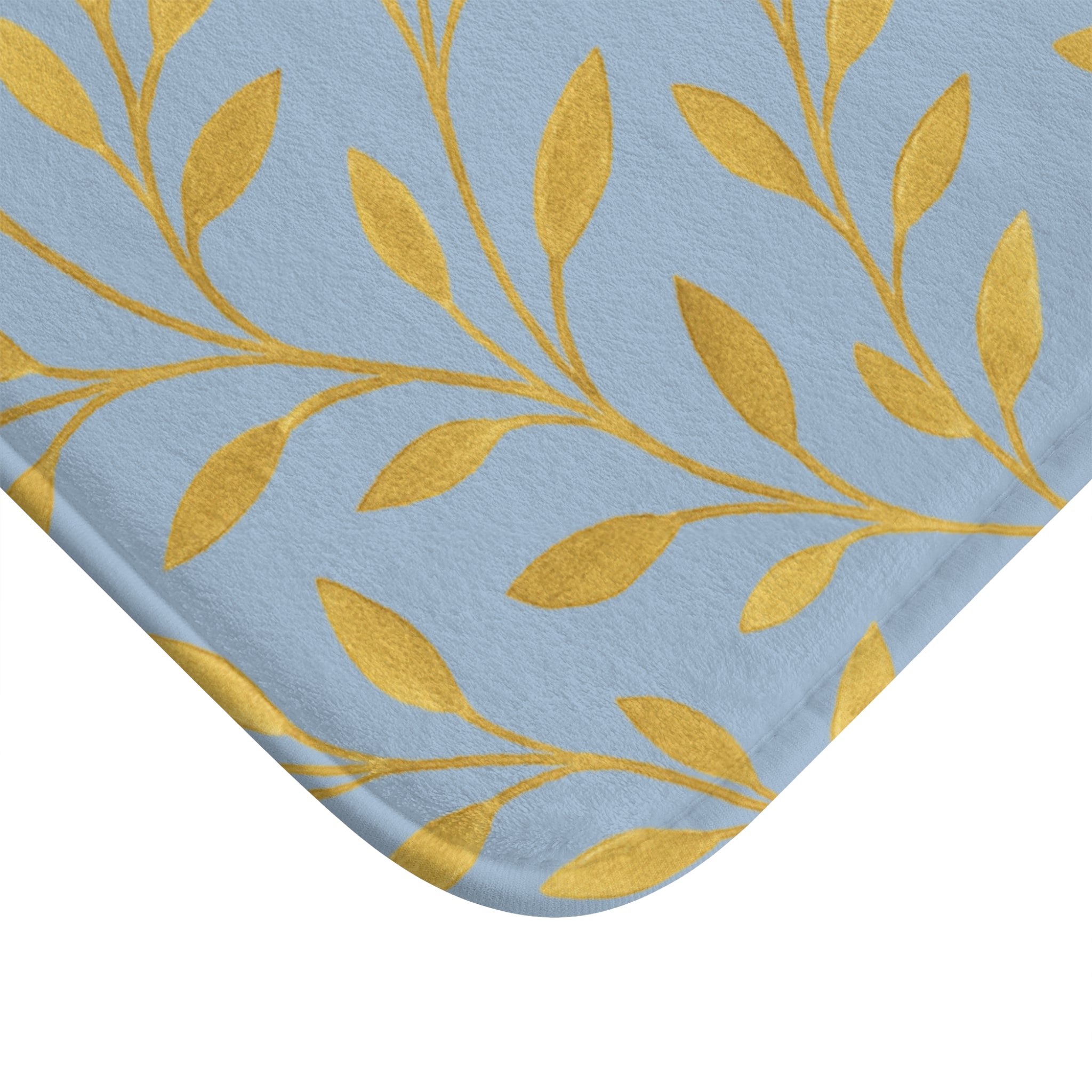 Elegant Bath Mat, Spa Decor, Leaf Pattern Rug, Bathroom Accessory, Gift for Home, Cozy Bathroom Essentials