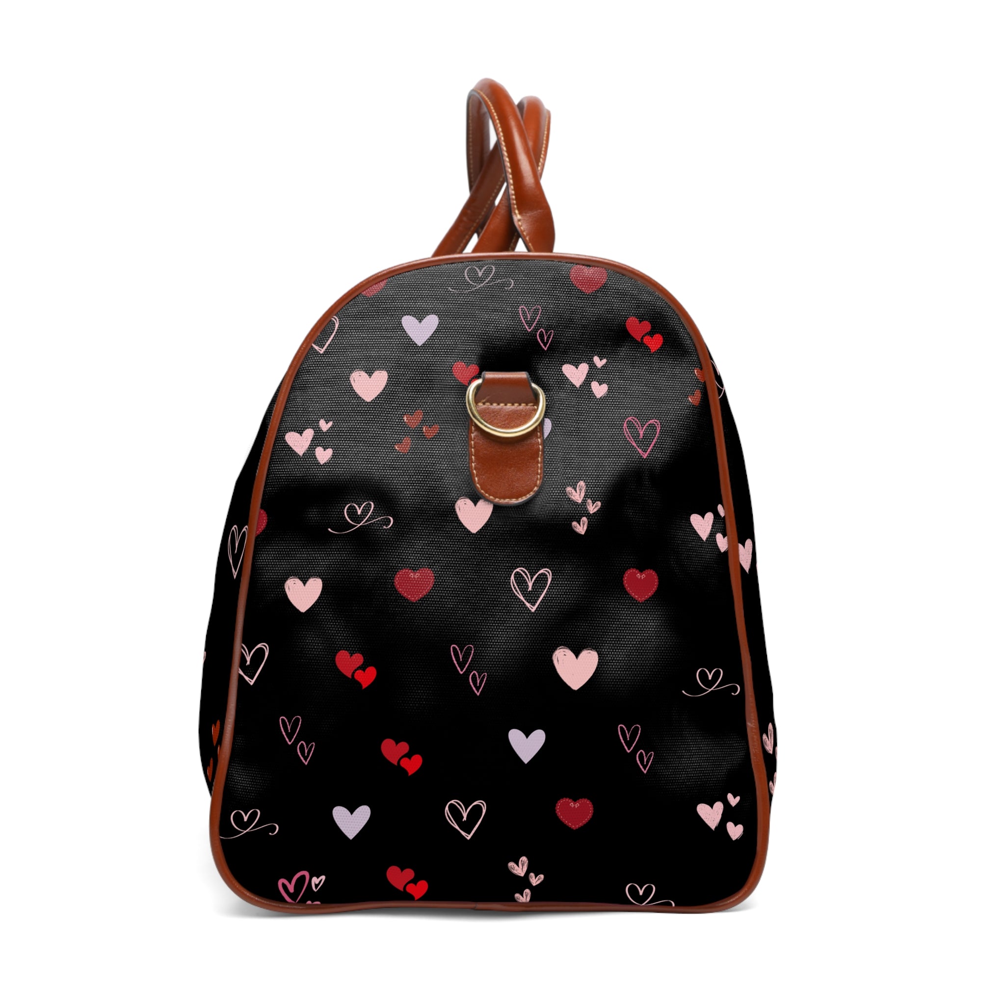 Scattered Heart Pattern Waterproof Travel Bag | Weekend Duffel