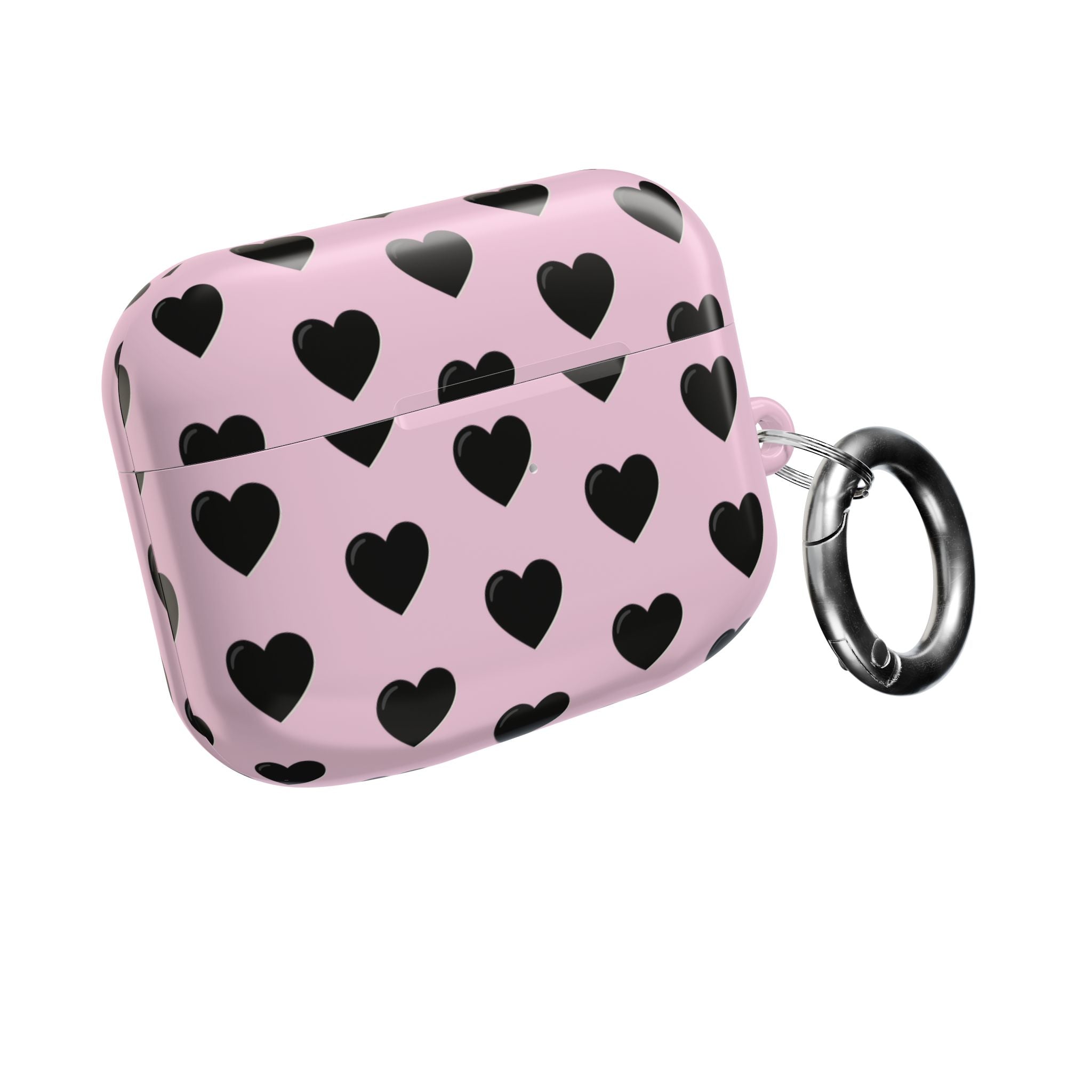 Pink/ black hearts AirPods Case