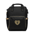 Multifuntional Backpack — Gold Heart Lock Design